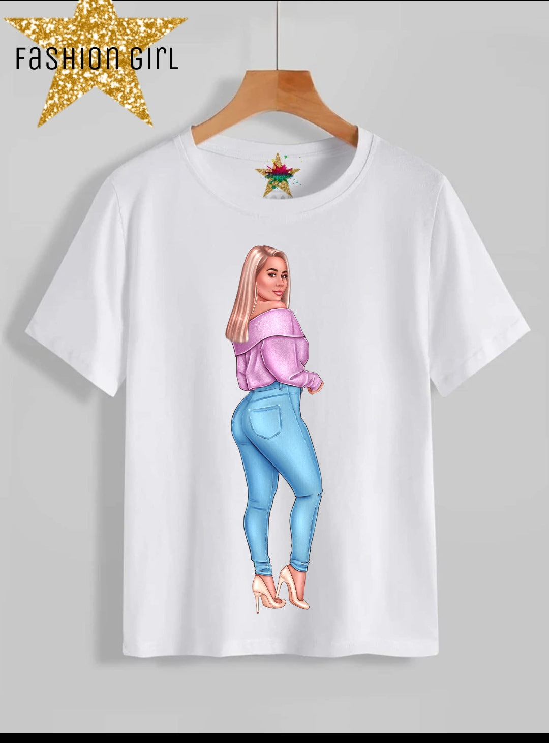 Fashion Girl Sublimation/DTF T-Shirt Images Bundle