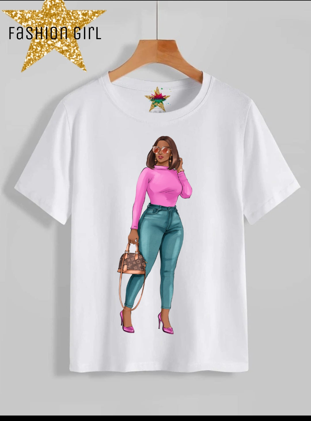 Fashion Girl Sublimation/DTF T-Shirt Images Bundle