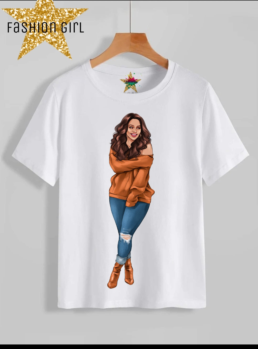 Fashion Girl Sublimation/DTF T-Shirt Images Bundle