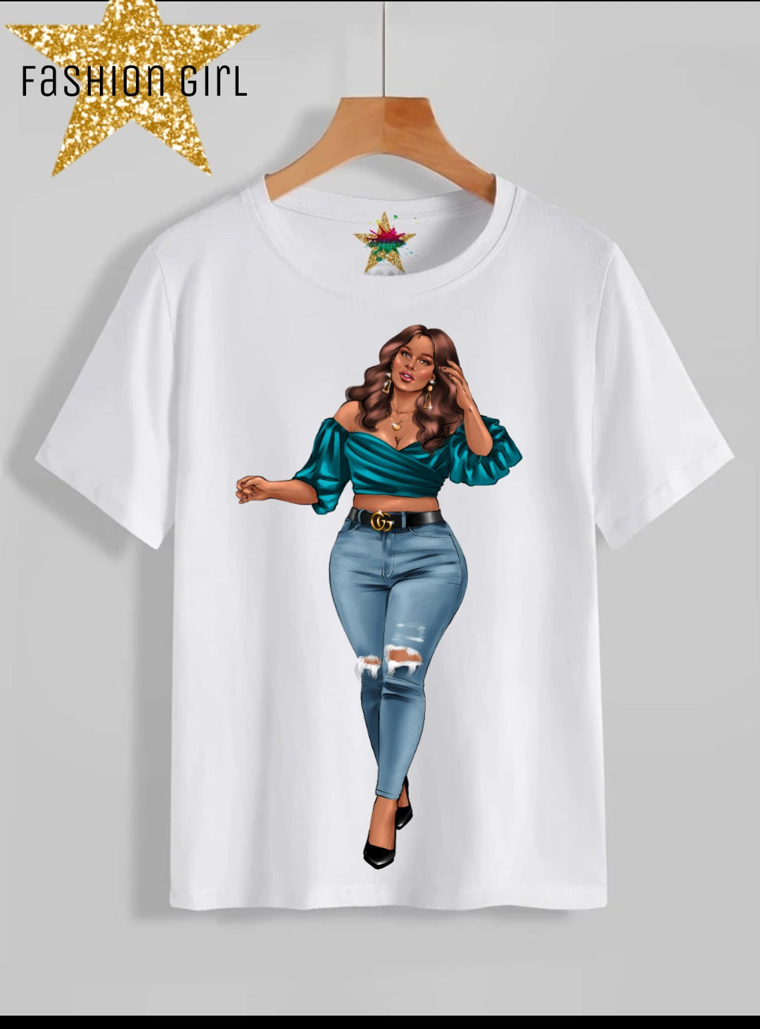 Fashion Girl Sublimation/DTF T-Shirt Images Bundle