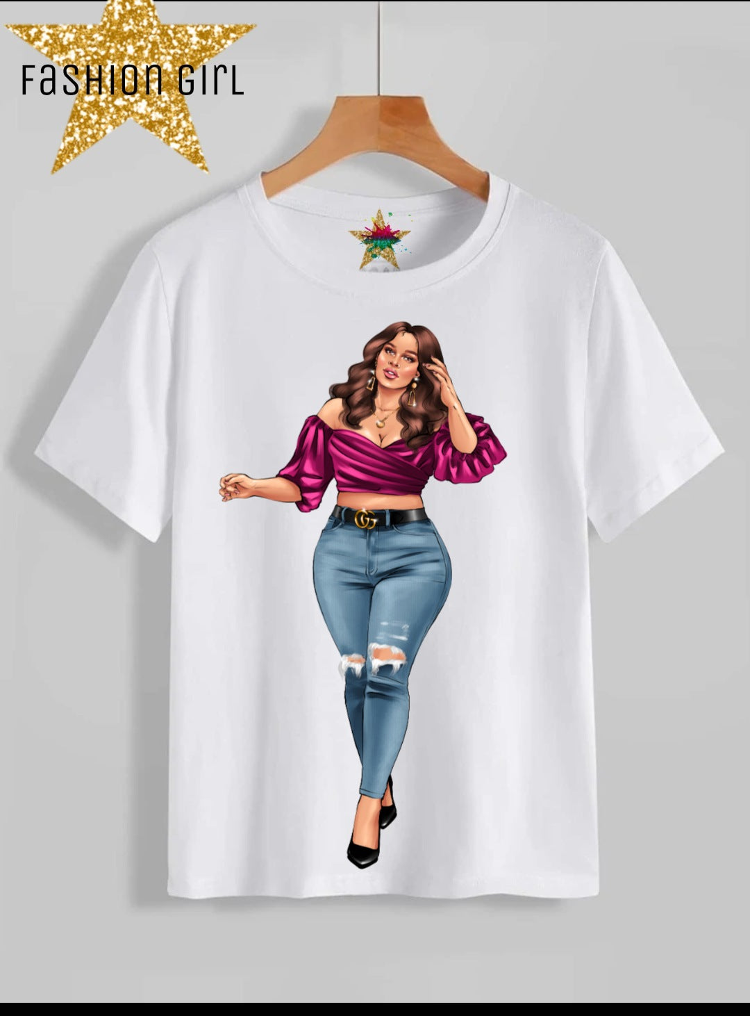 Fashion Girl Sublimation/DTF T-Shirt Images Bundle