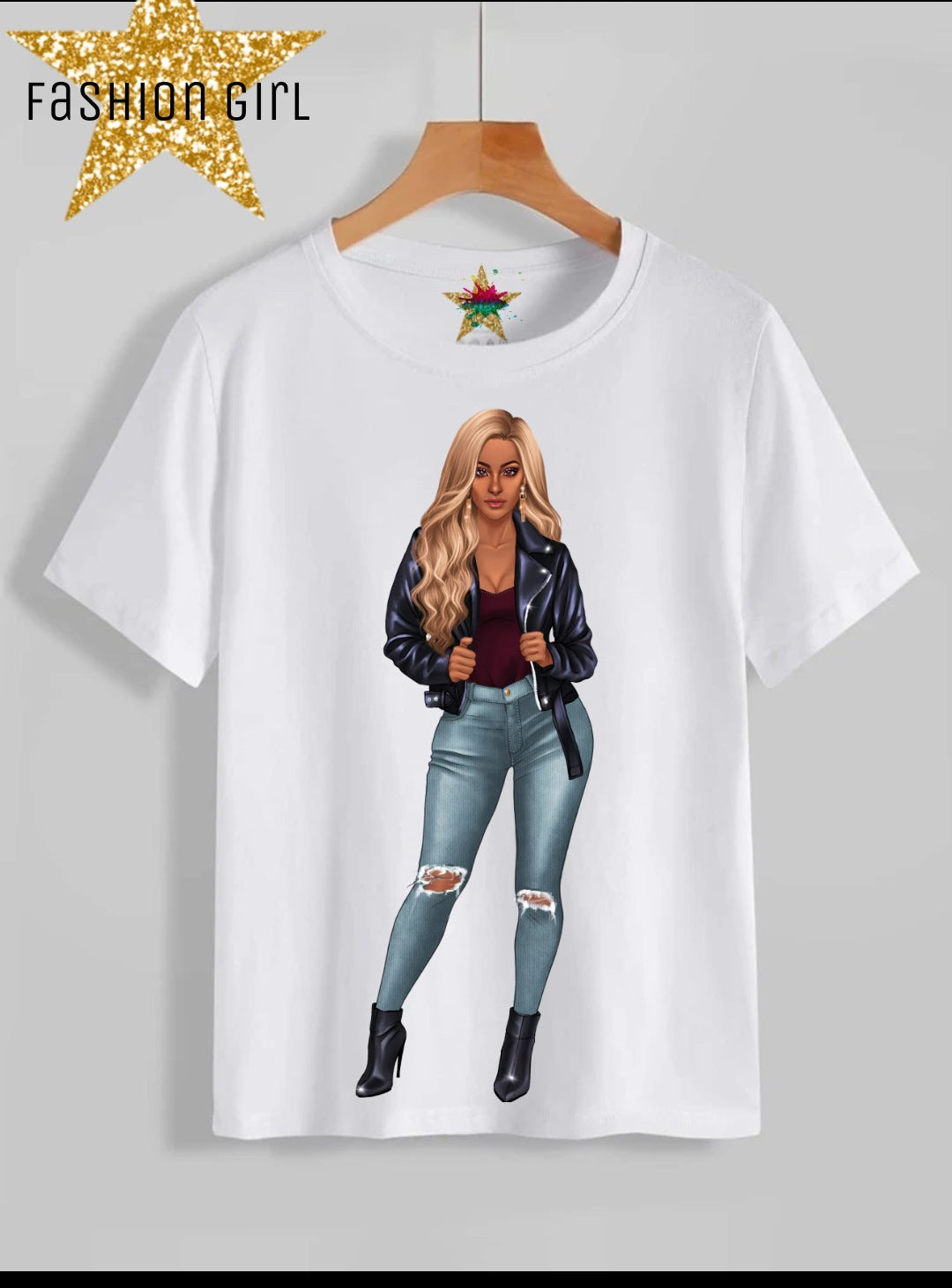 Fashion Girl Sublimation/DTF T-Shirt Images Bundle