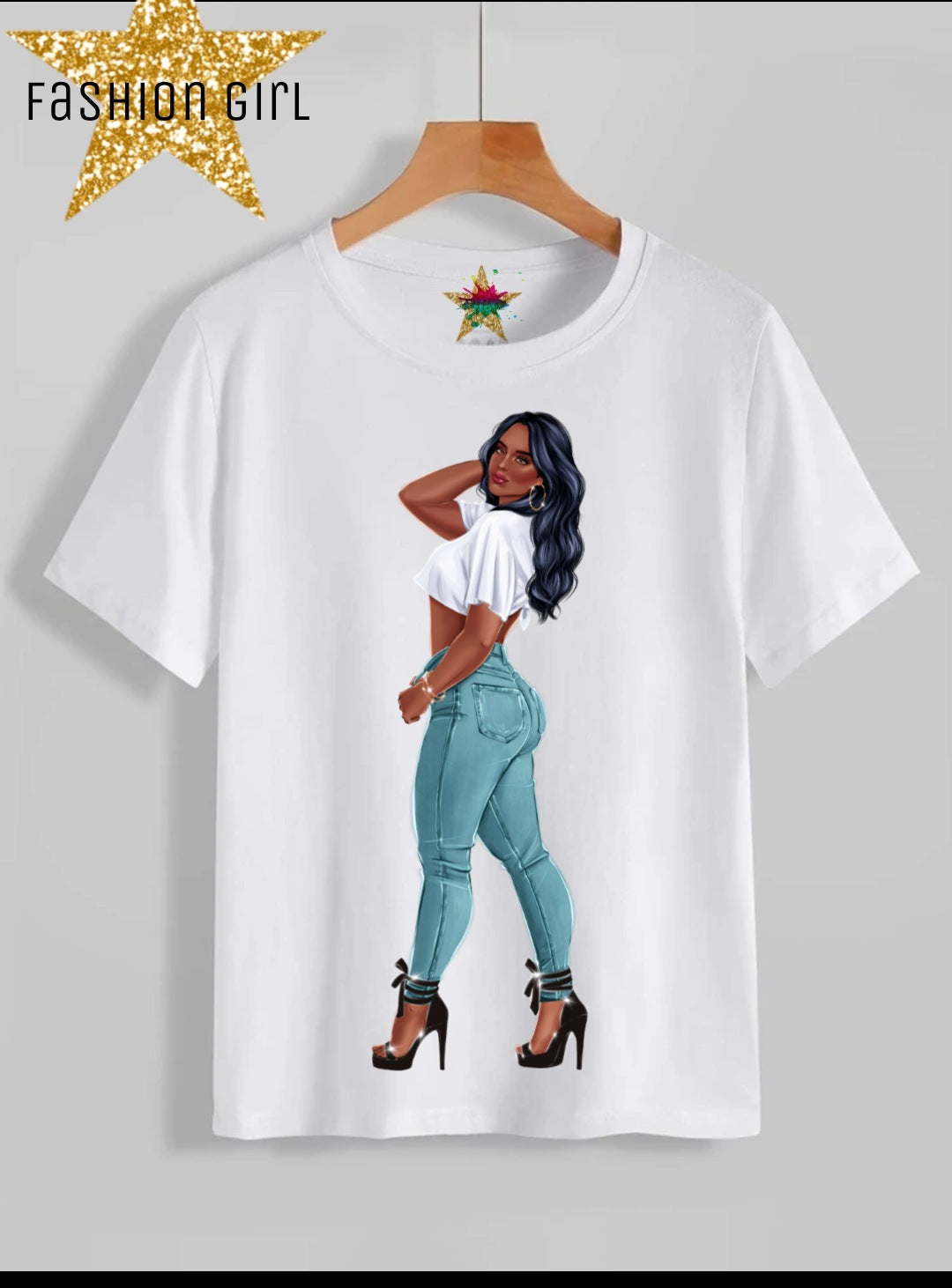 Fashion Girl Sublimation/DTF T-Shirt Images Bundle