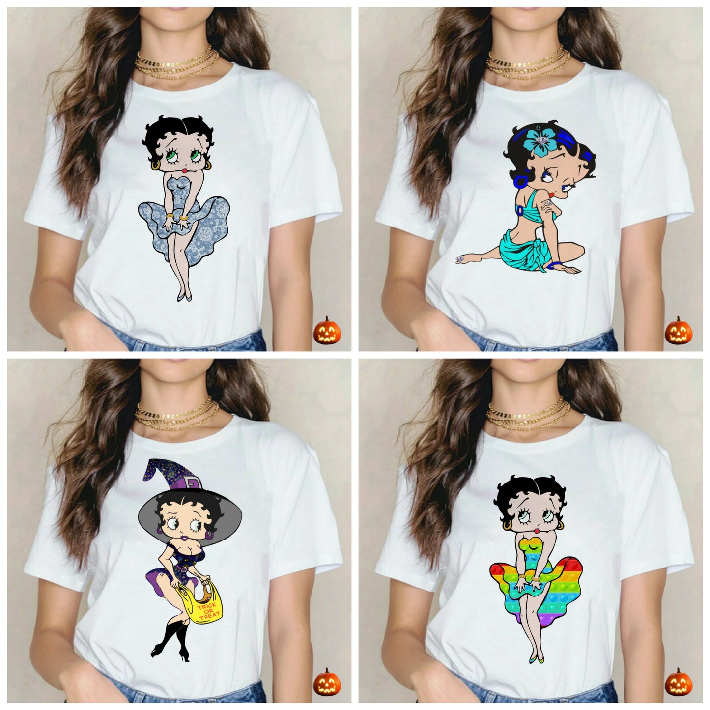 Betty Boop T-shirt Images DTF/Sublimation Bundle