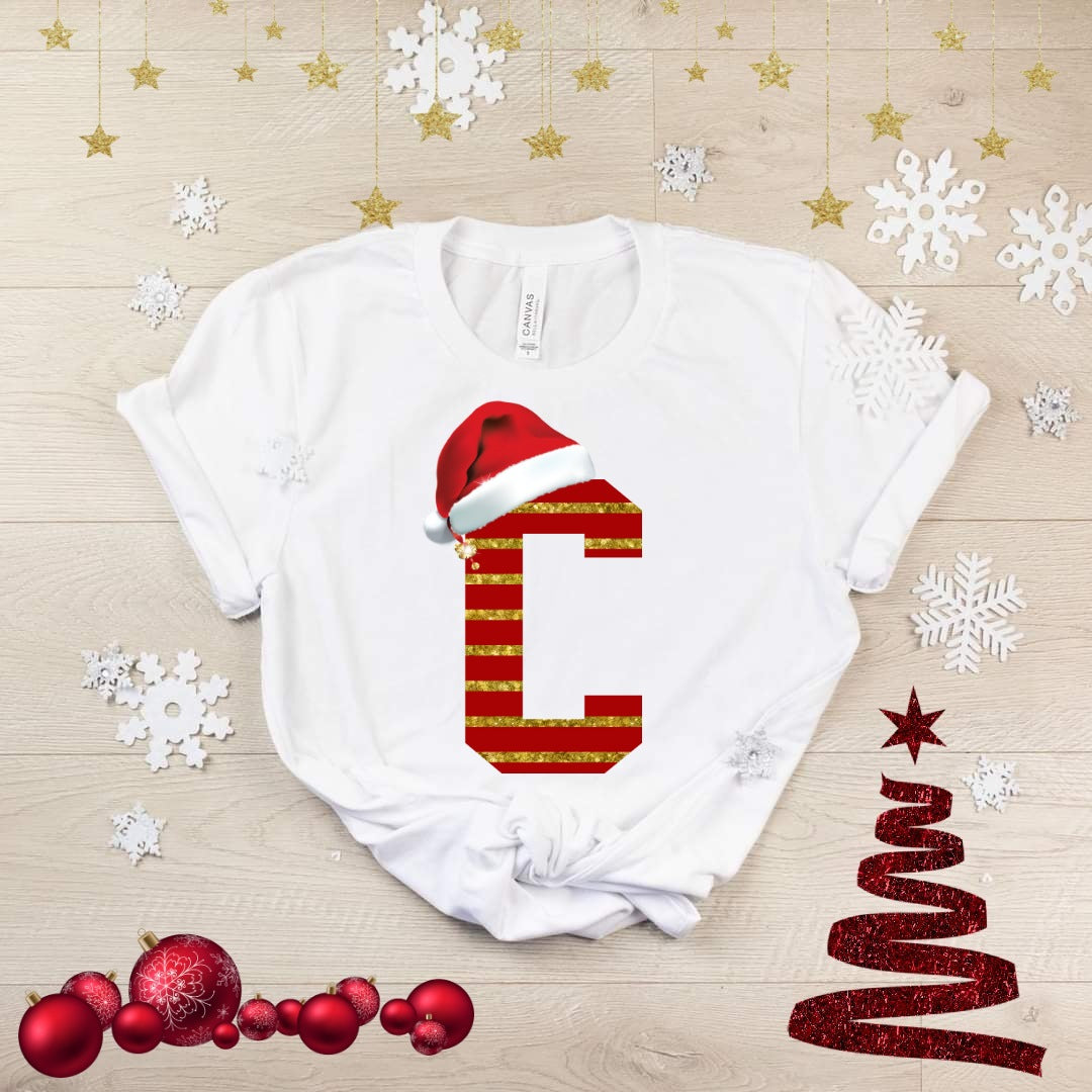 Cute Christmas Alphabet Sublimation/DTF T-Shirt Image Bundle