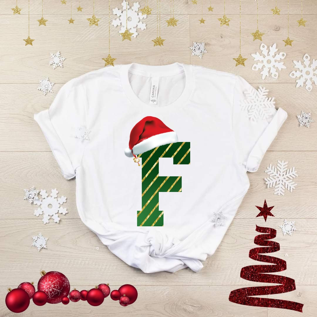 Cute Christmas Alphabet Sublimation/DTF T-Shirt Image Bundle