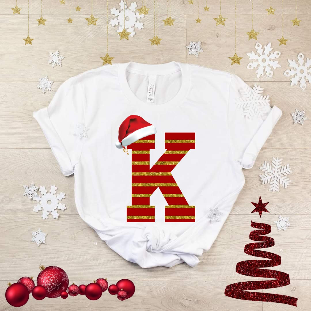 Cute Christmas Alphabet Sublimation/DTF T-Shirt Image Bundle