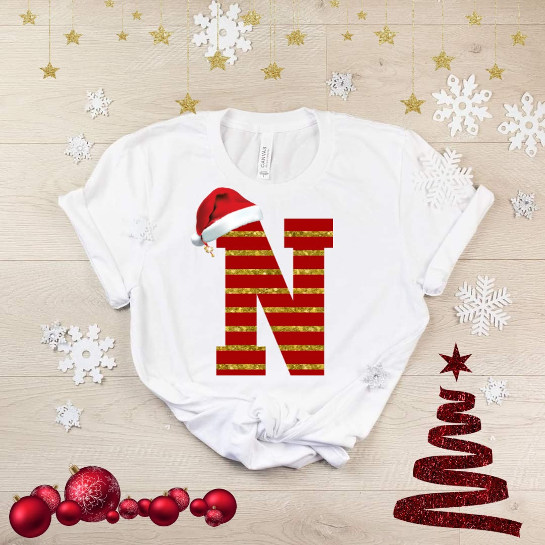 Cute Christmas Alphabet Sublimation/DTF T-Shirt Image Bundle