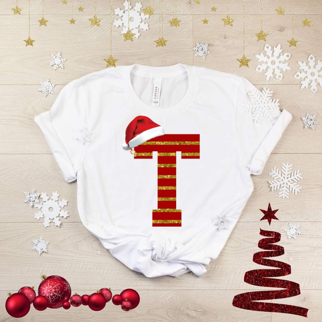 Cute Christmas Alphabet Sublimation/DTF T-Shirt Image Bundle