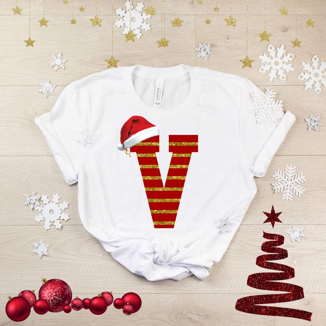 Cute Christmas Alphabet Sublimation/DTF T-Shirt Image Bundle