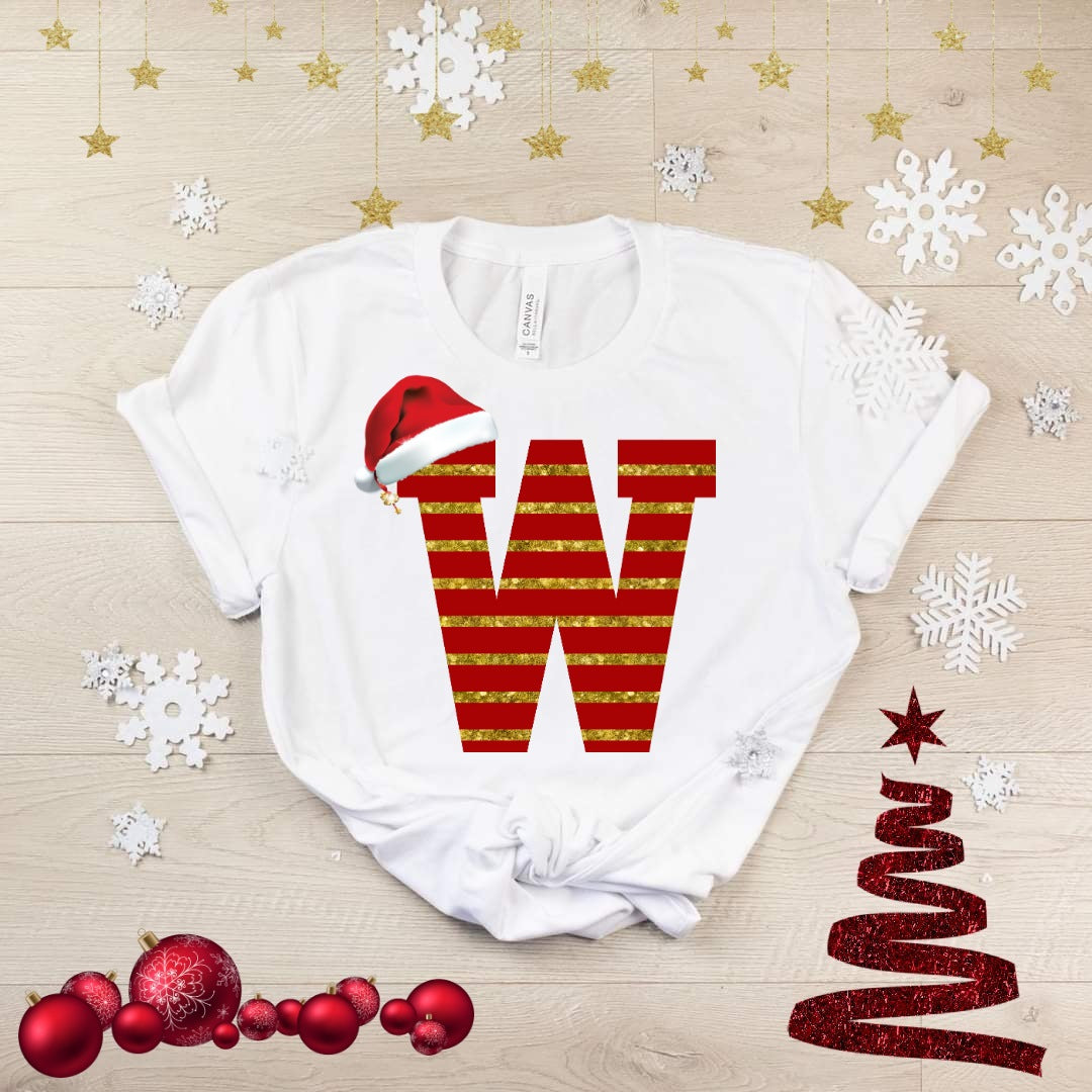 Cute Christmas Alphabet Sublimation/DTF T-Shirt Image Bundle