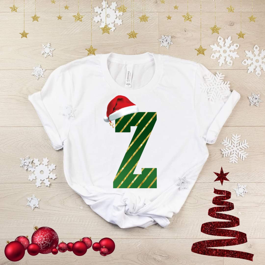 Cute Christmas Alphabet Sublimation/DTF T-Shirt Image Bundle