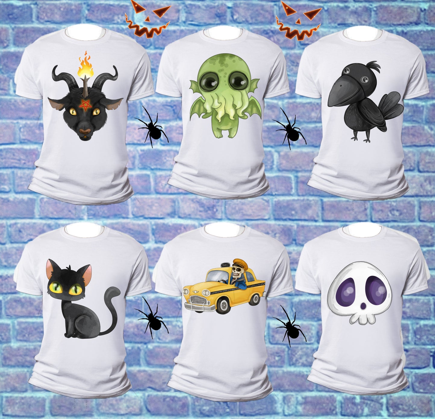 296 Cute Halloween Sublimation T-Shirt Images Bundle