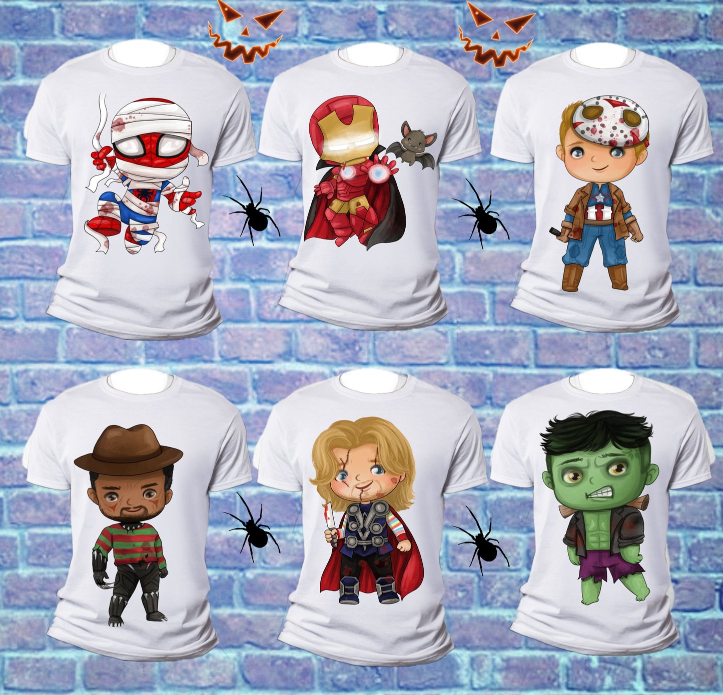 296 Cute Halloween Sublimation T-Shirt Images Bundle