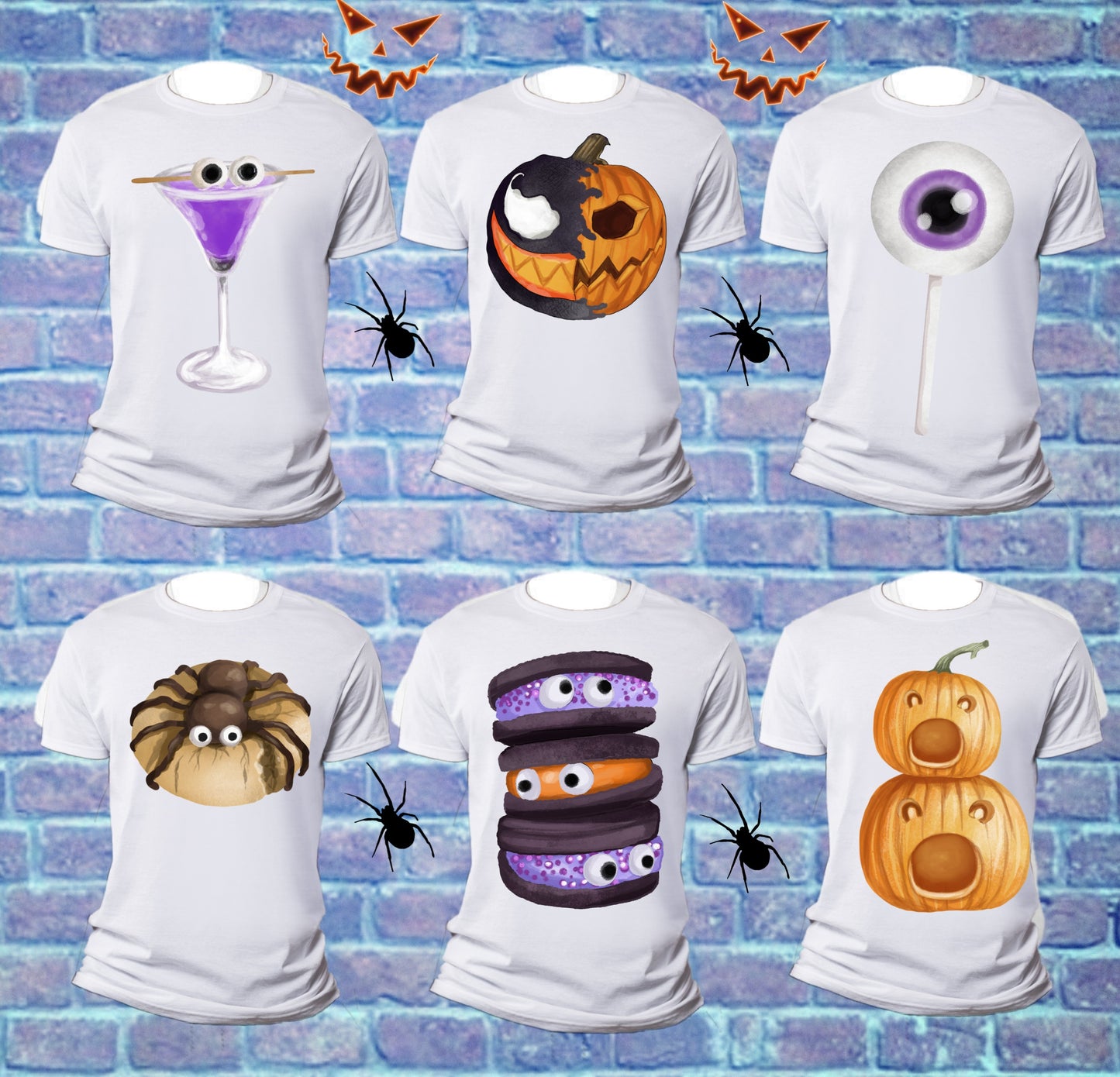 296 Cute Halloween Sublimation T-Shirt Images Bundle