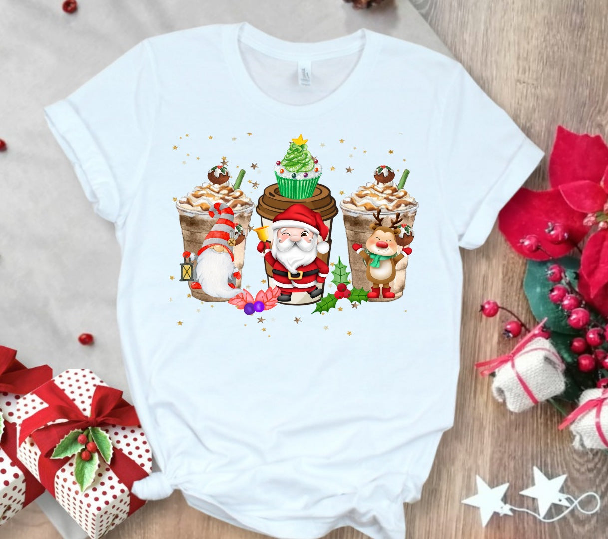 Christmas Coffee Sublimation T-Shirt/DTF Images Bundle