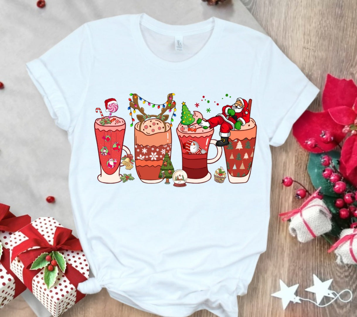 Christmas Coffee Sublimation T-Shirt/DTF Images Bundle