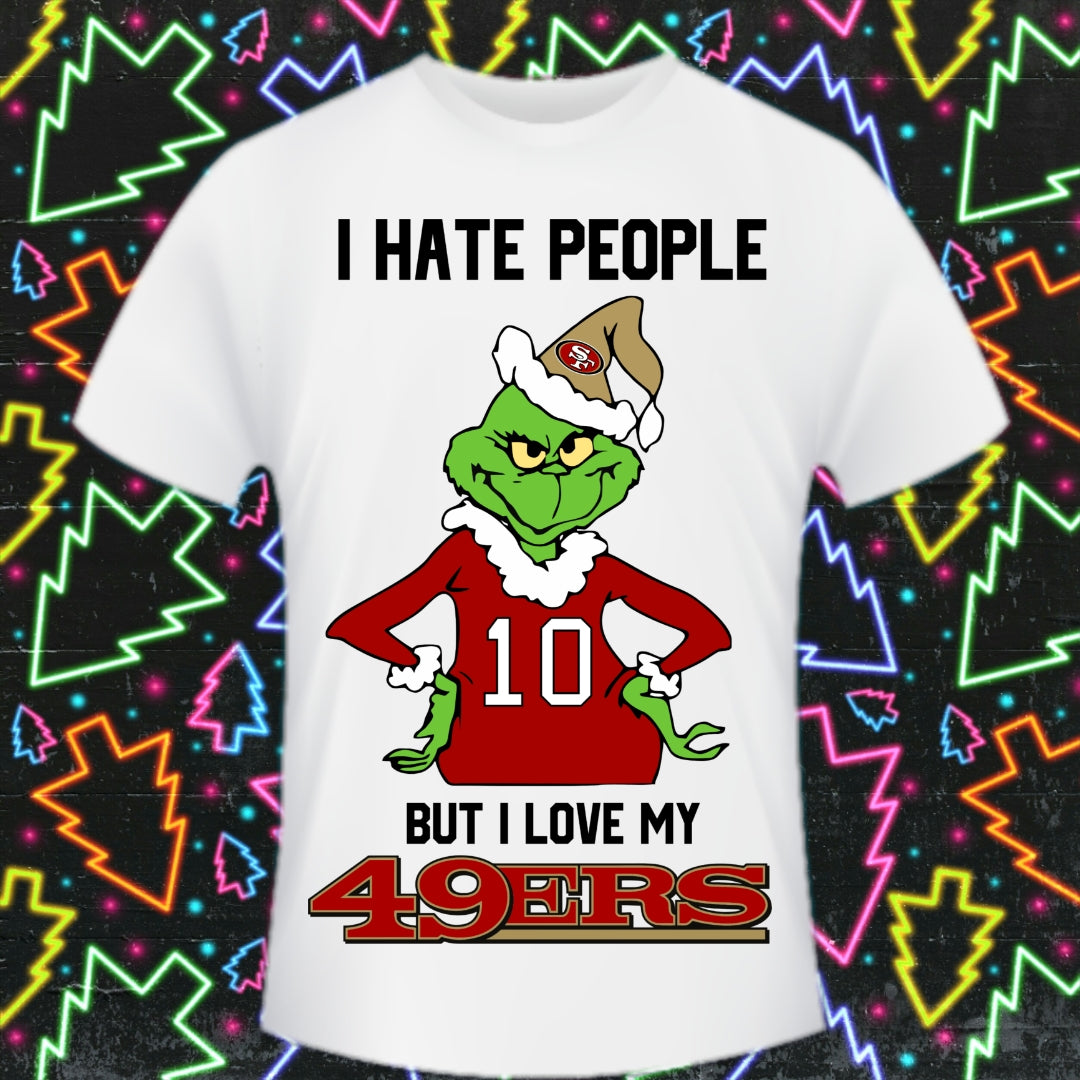 Christmas Football Grinch T-Shirt/DTF Images