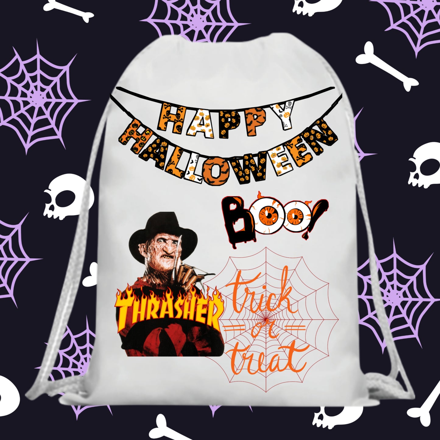 60 Halloween Treat Bag Sublimation Images Bundle