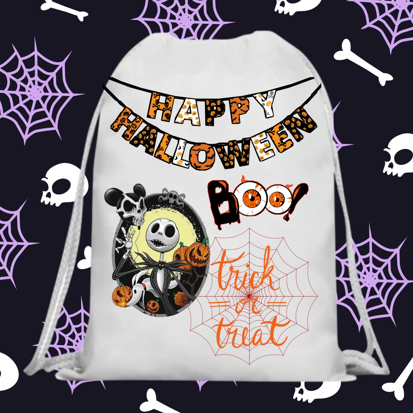 60 Halloween Treat Bag Sublimation Images Bundle