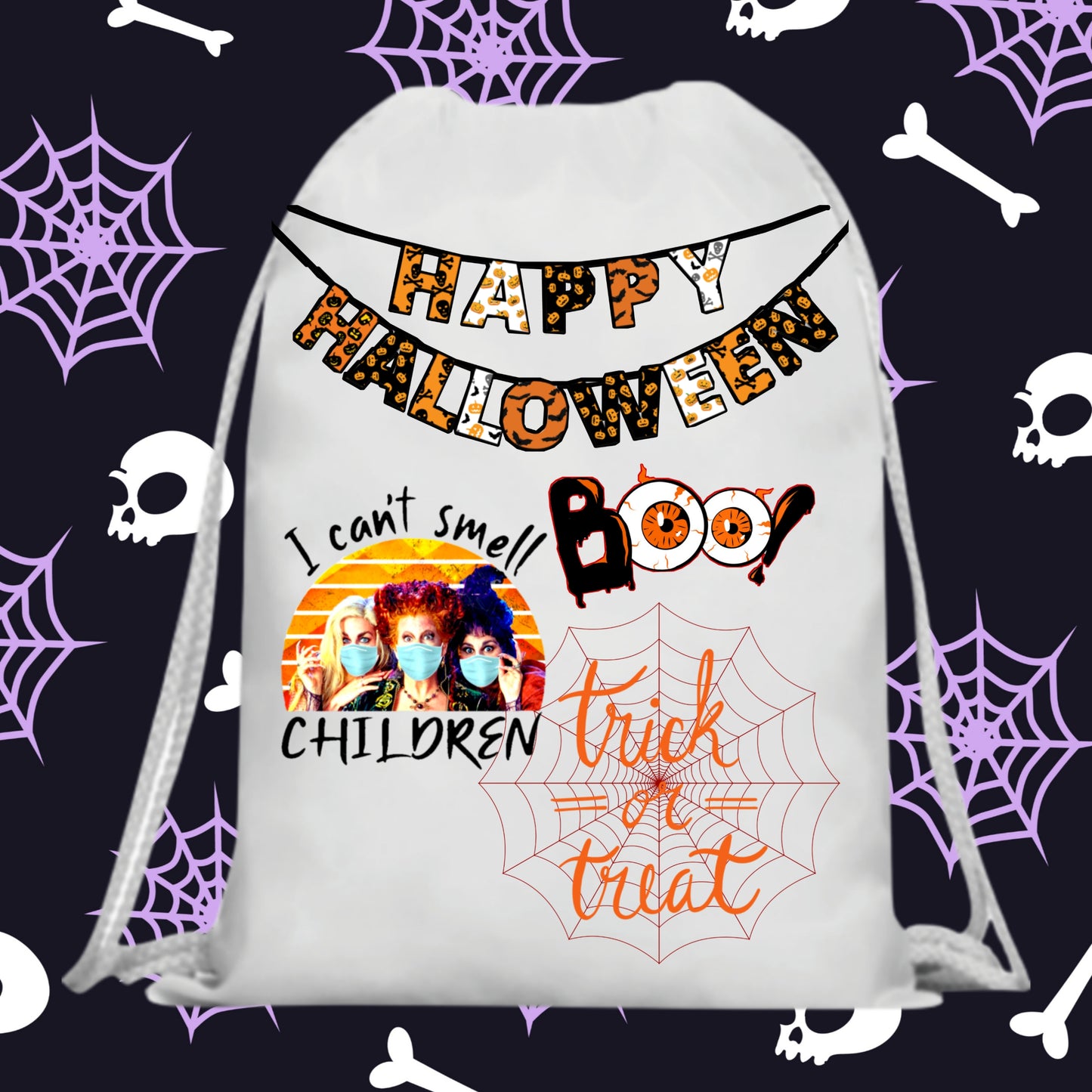 60 Halloween Treat Bag Sublimation Images Bundle