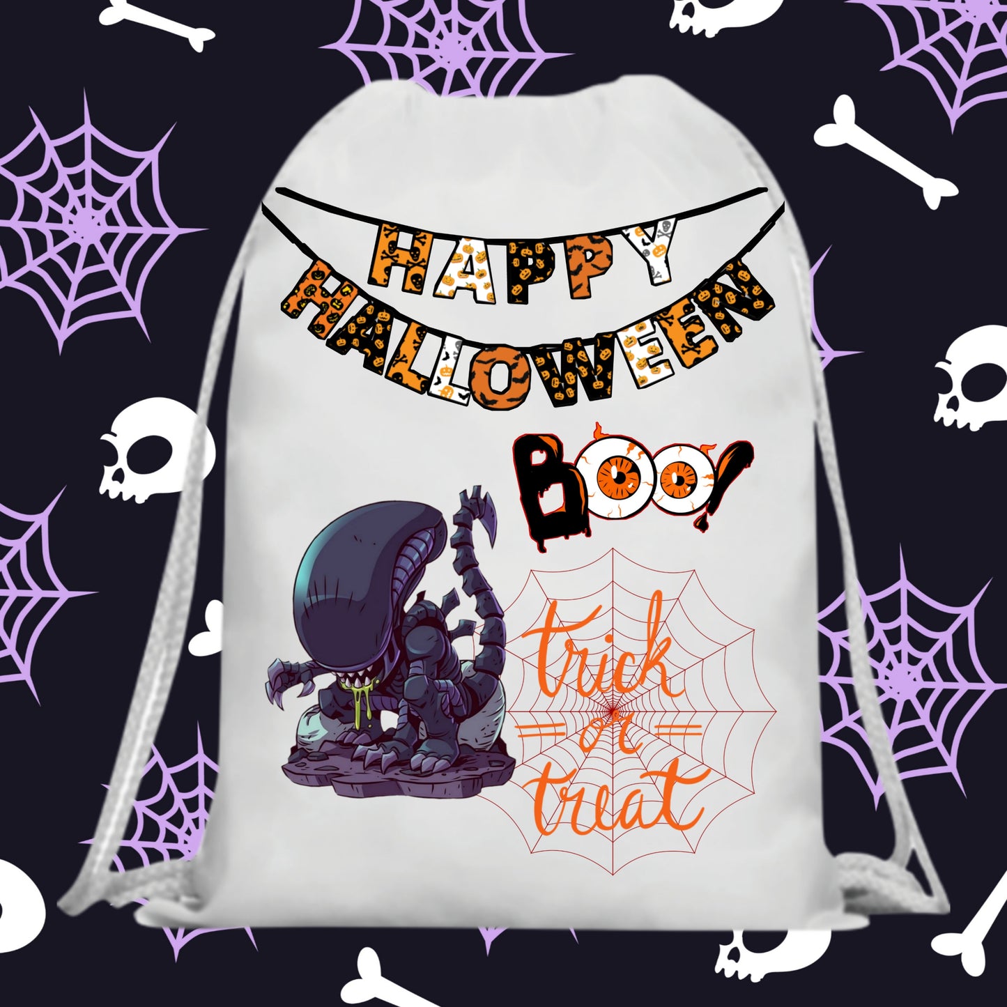 60 Halloween Treat Bag Sublimation Images Bundle