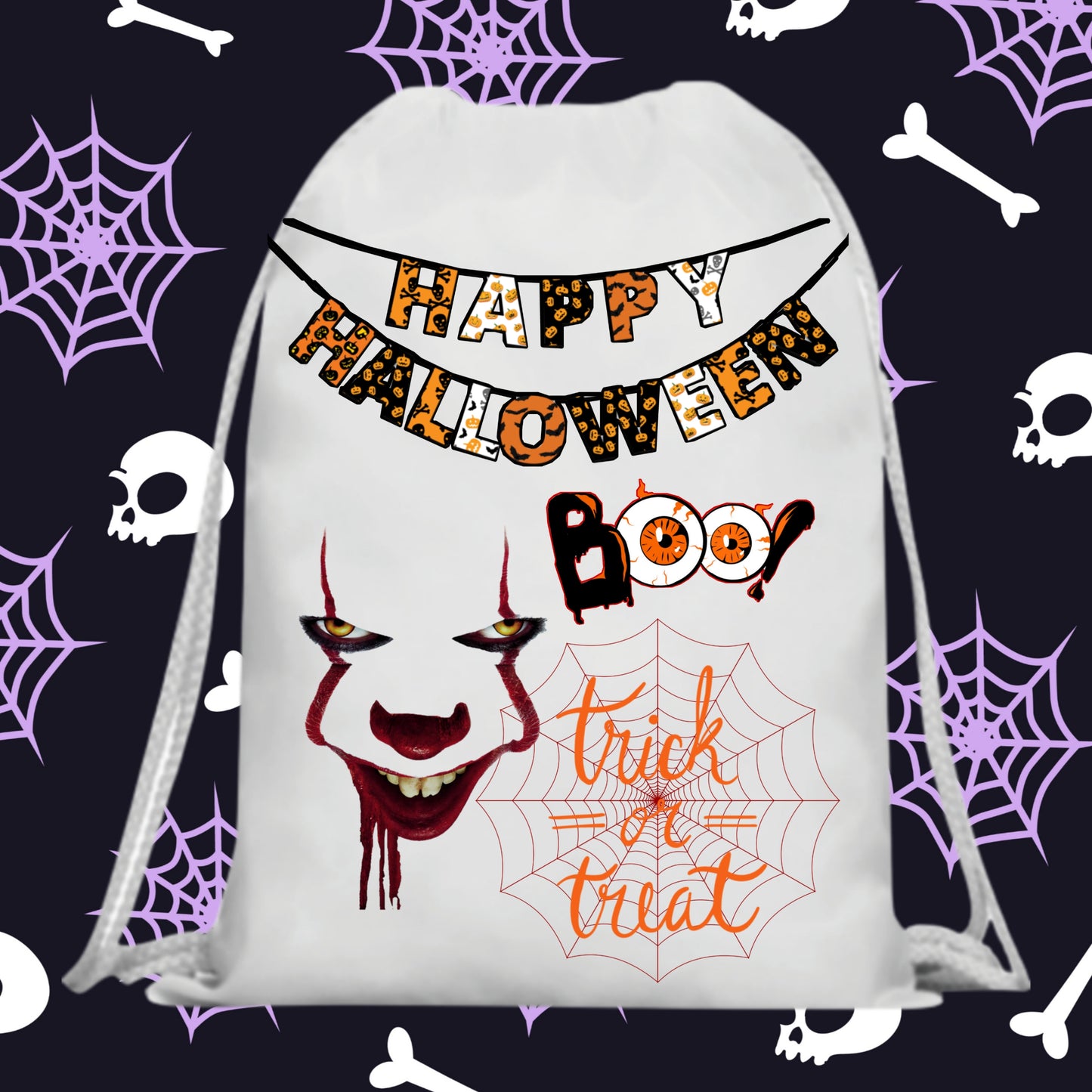 60 Halloween Treat Bag Sublimation Images Bundle