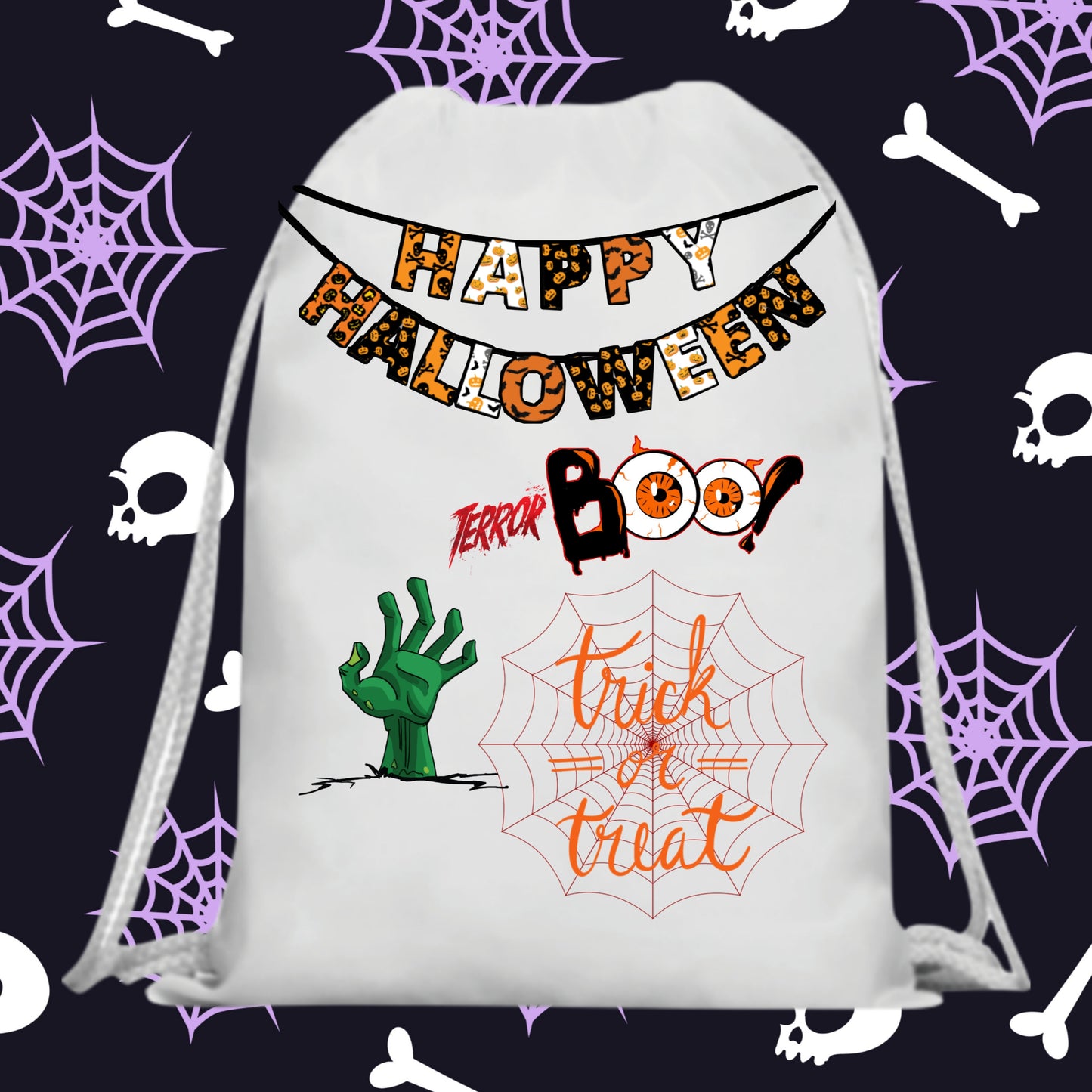 60 Halloween Treat Bag Sublimation Images Bundle