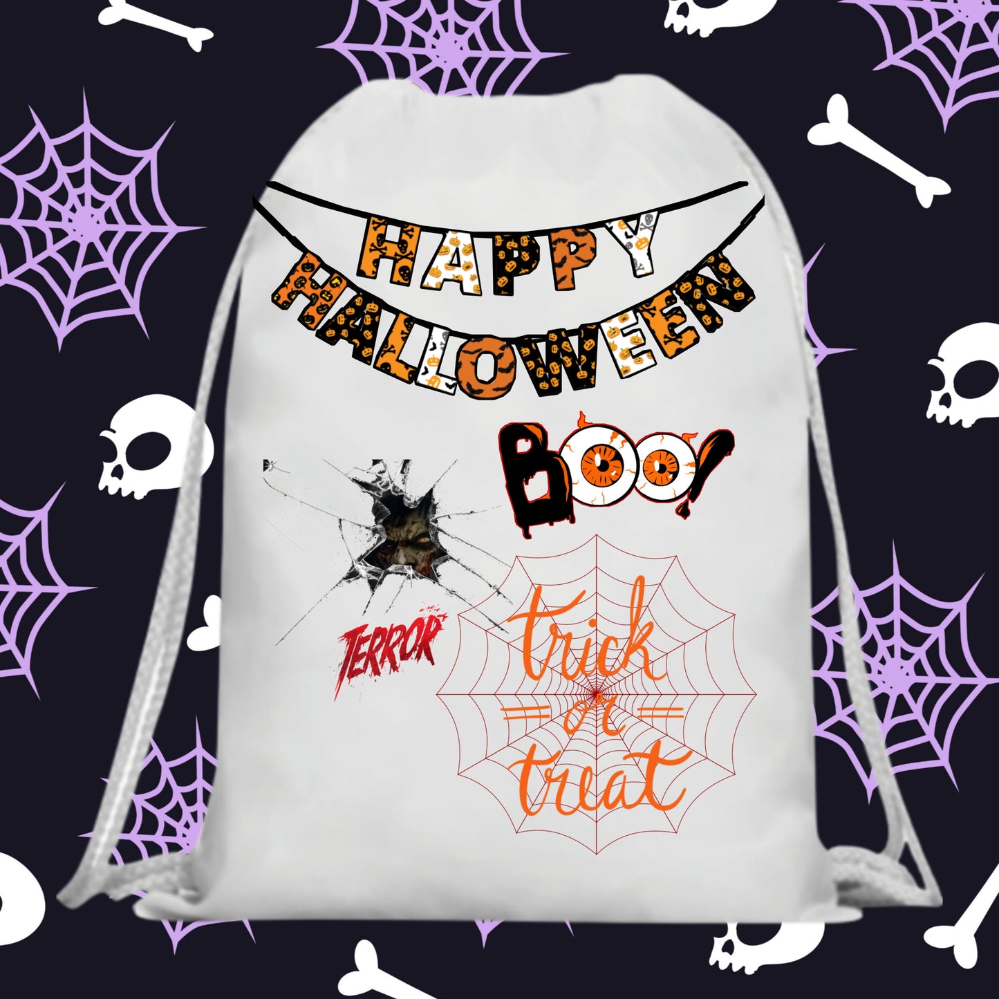 60 Halloween Treat Bag Sublimation Images Bundle