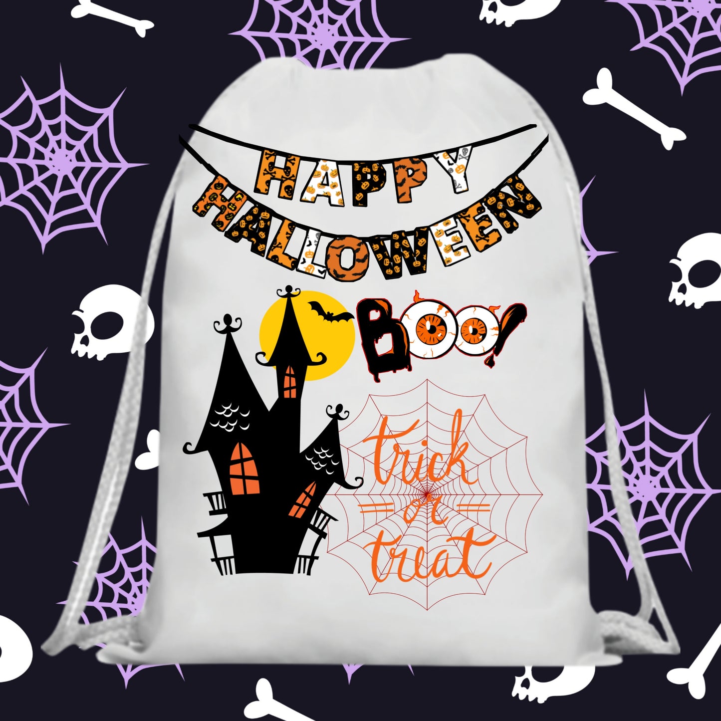 60 Halloween Treat Bag Sublimation Images Bundle