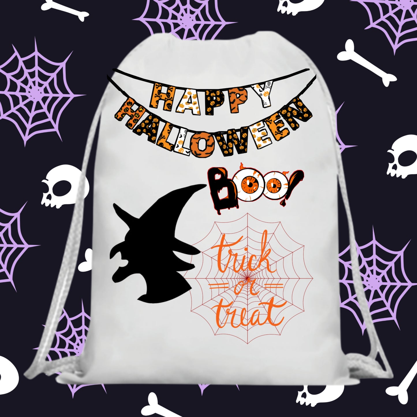 60 Halloween Treat Bag Sublimation Images Bundle