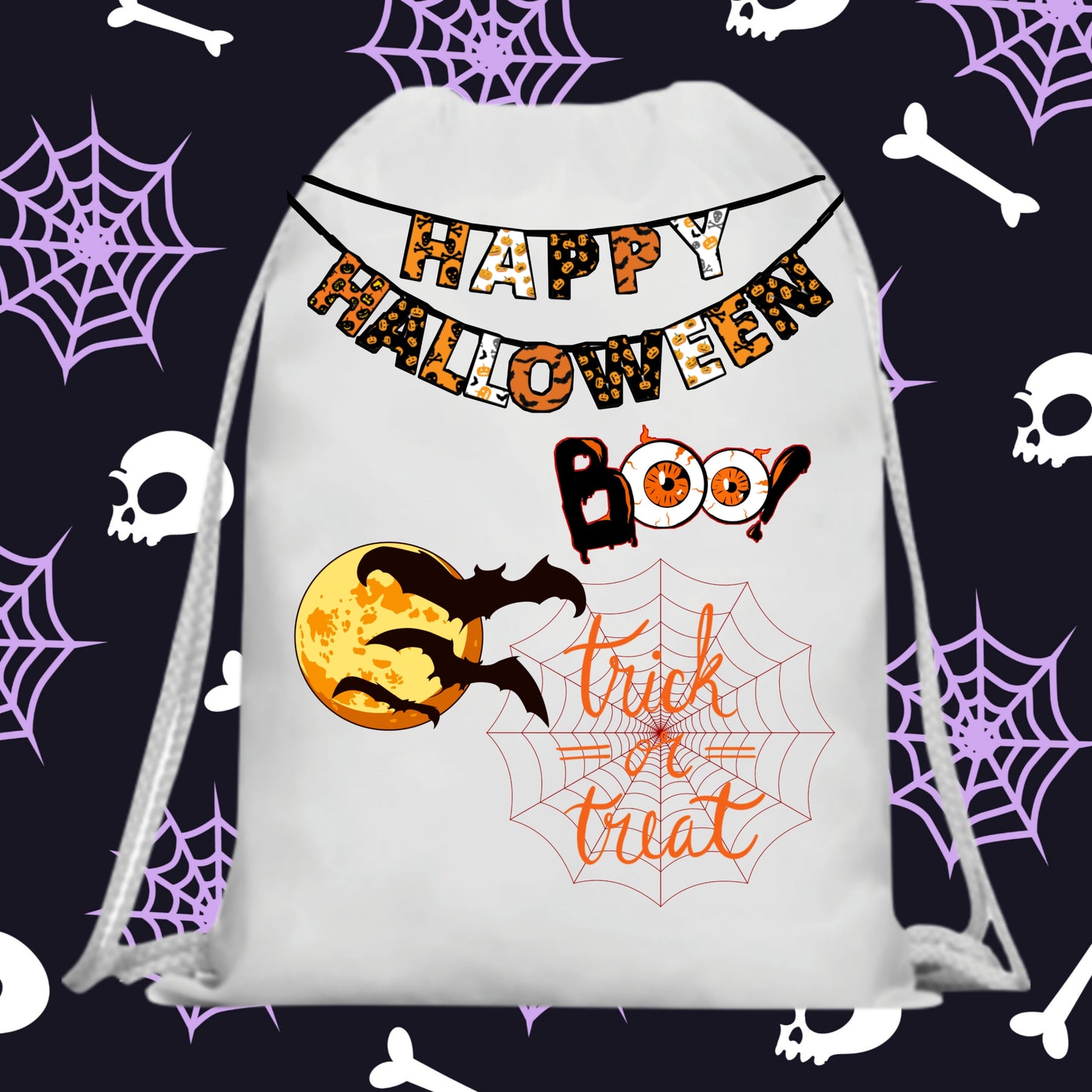 60 Halloween Treat Bag Sublimation Images Bundle