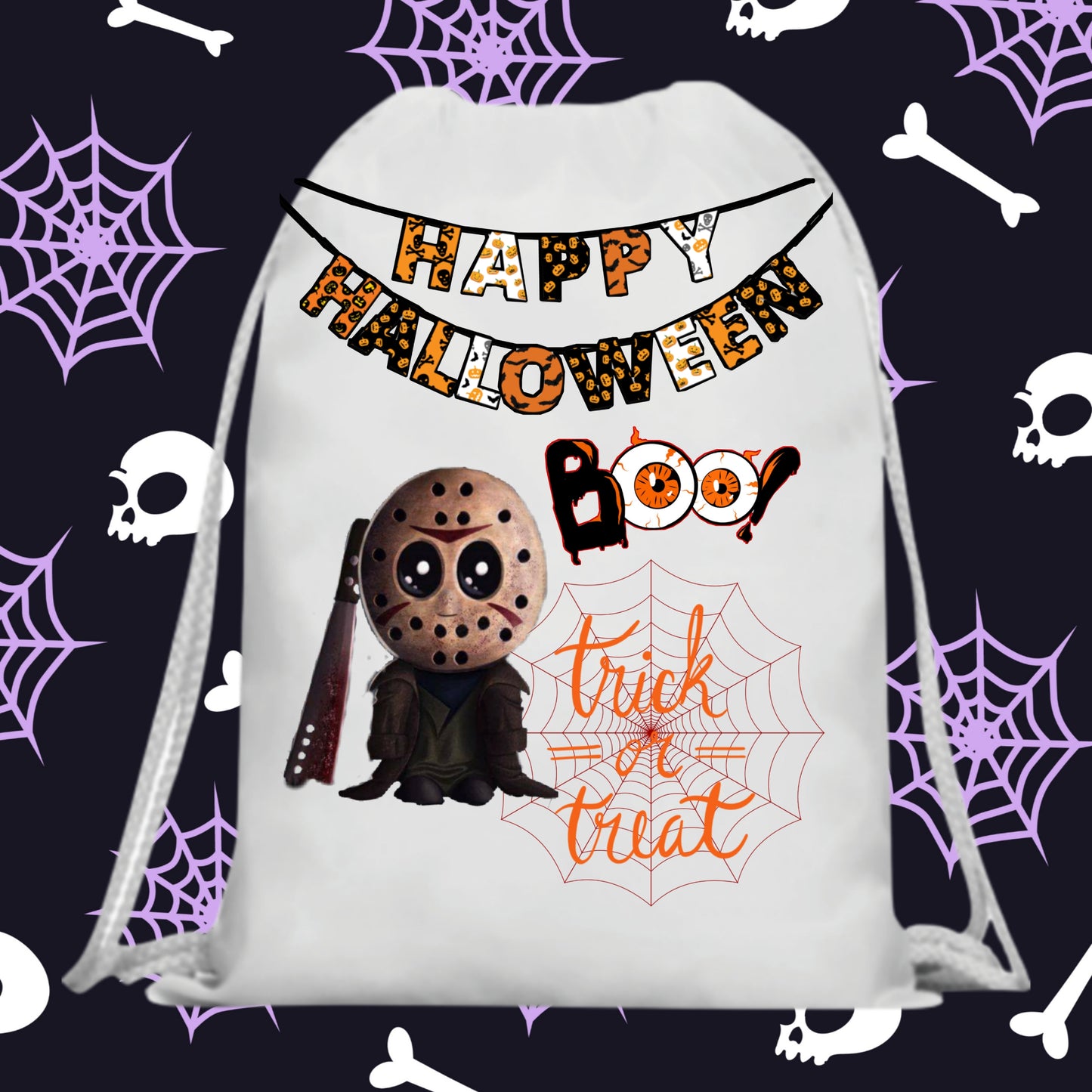 60 Halloween Treat Bag Sublimation Images Bundle