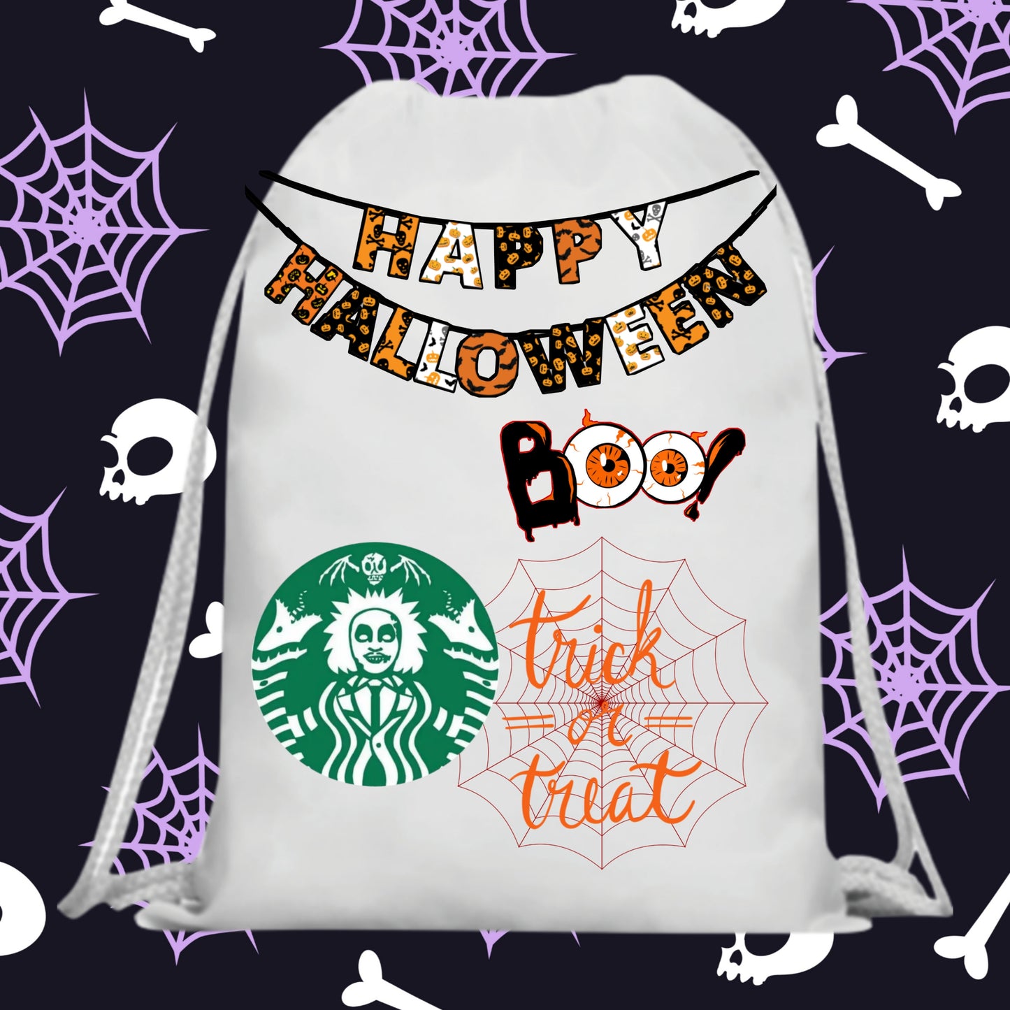 60 Halloween Treat Bag Sublimation Images Bundle