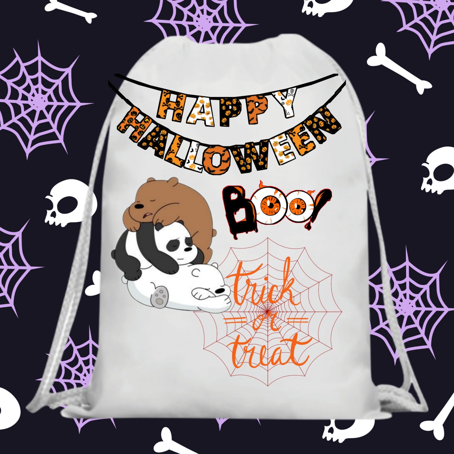 60 Halloween Treat Bag Sublimation Images Bundle