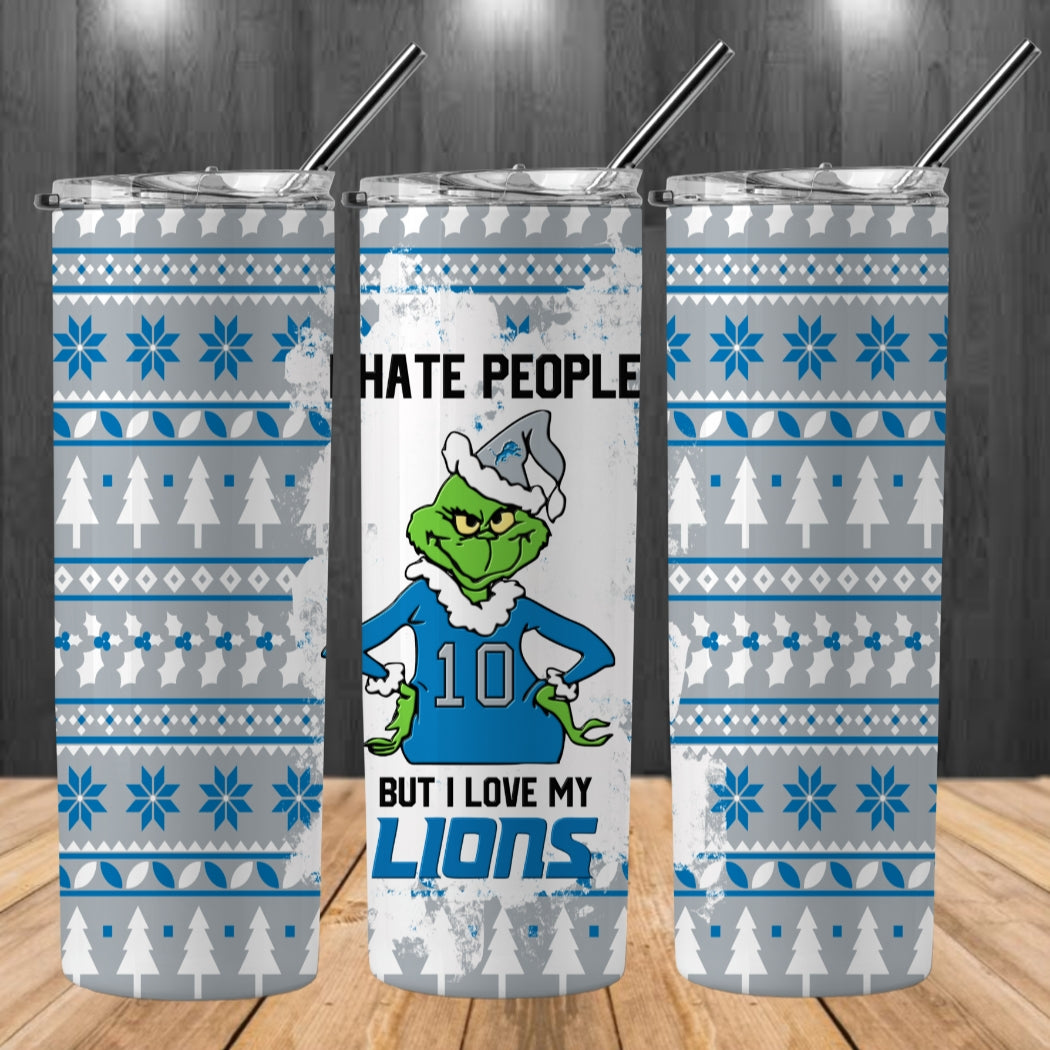 Christmas Football Ugly Sweater 20oz Sublimation Tumbler Image