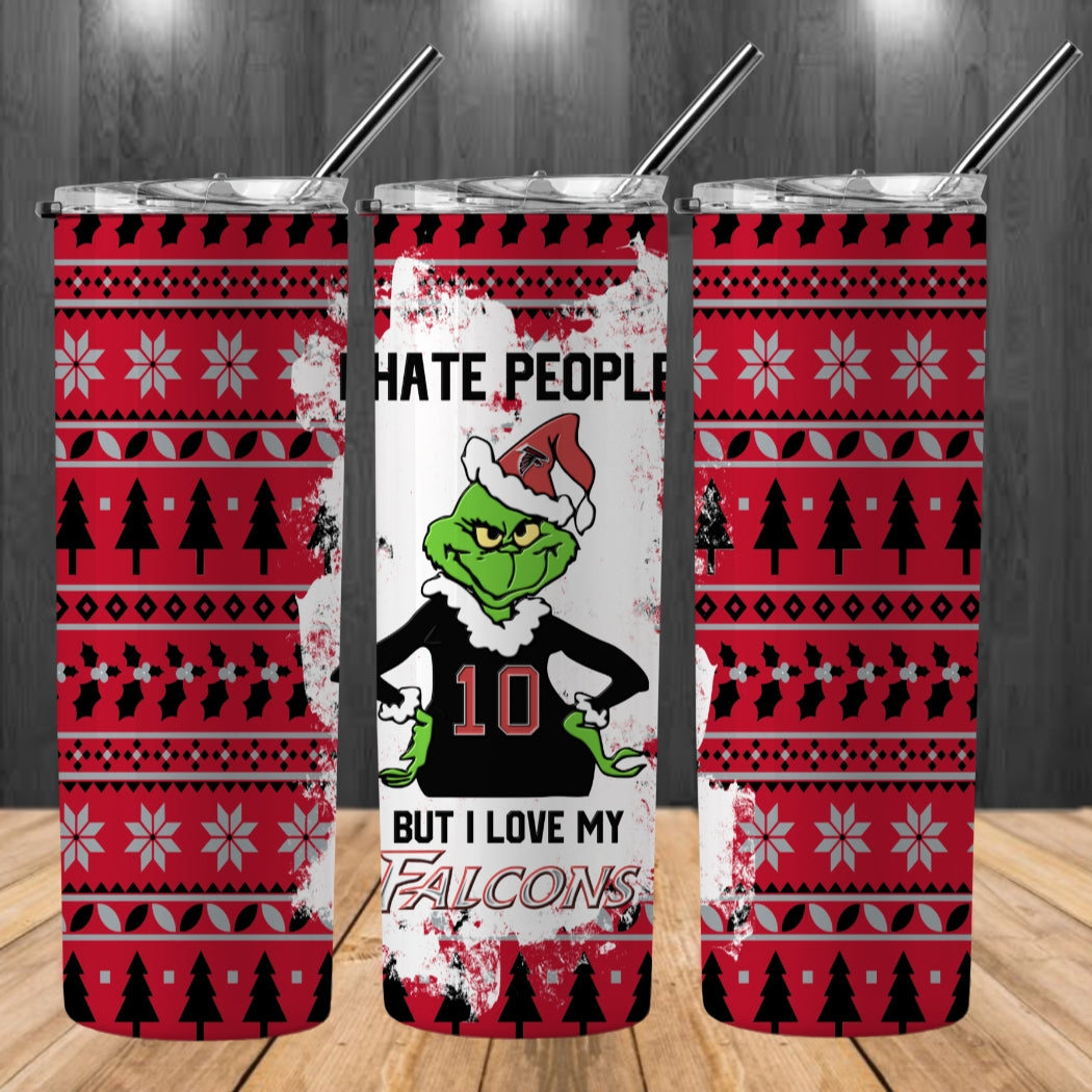 Christmas Football Ugly Sweater 20oz Sublimation Tumbler Image