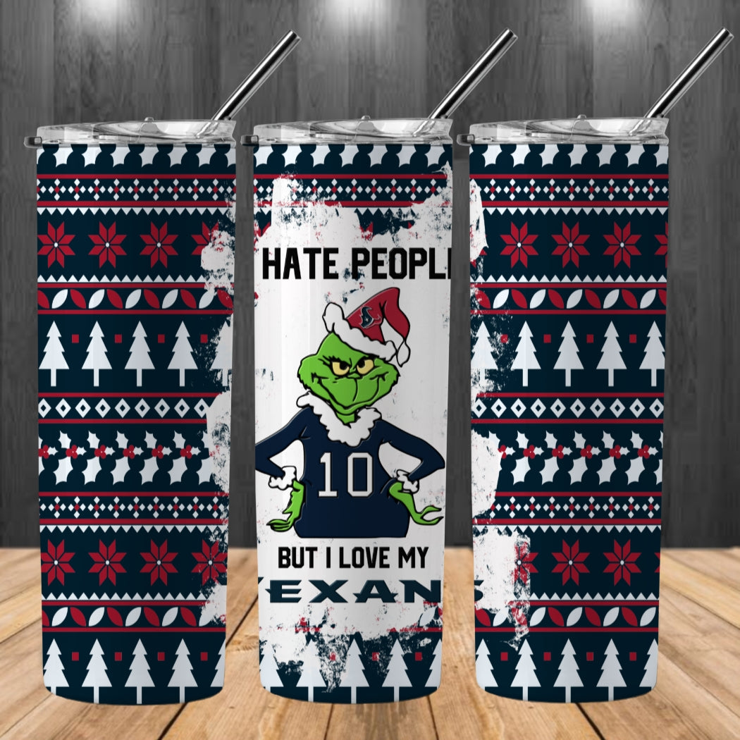 Christmas Football Ugly Sweater 20oz Sublimation Tumbler Image