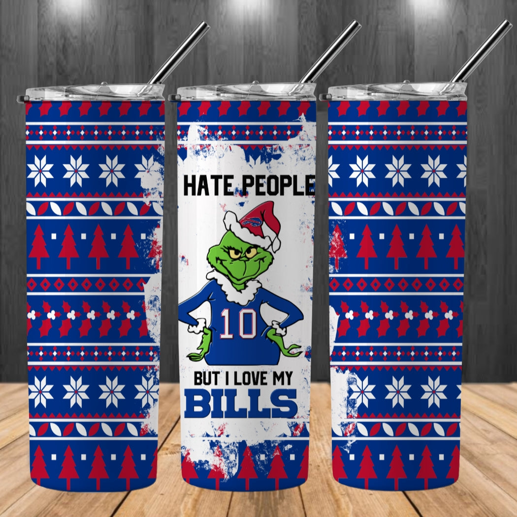 Christmas Football Ugly Sweater 20oz Sublimation Tumbler Image