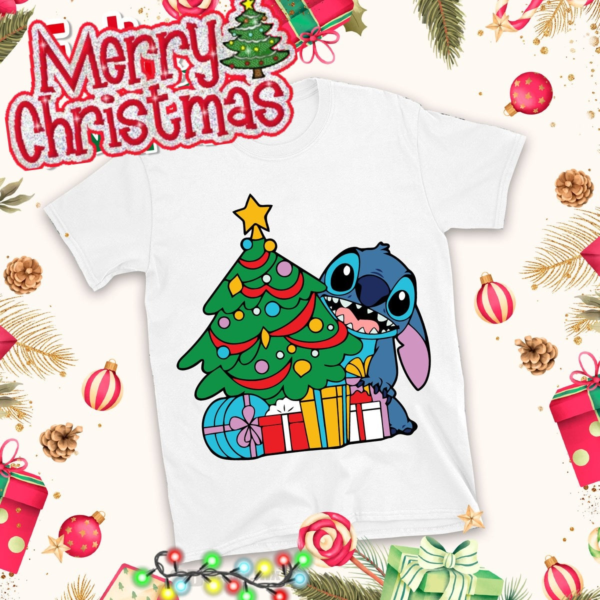 Christmas Cartoon Sublimation T-Shirt Images Bundle