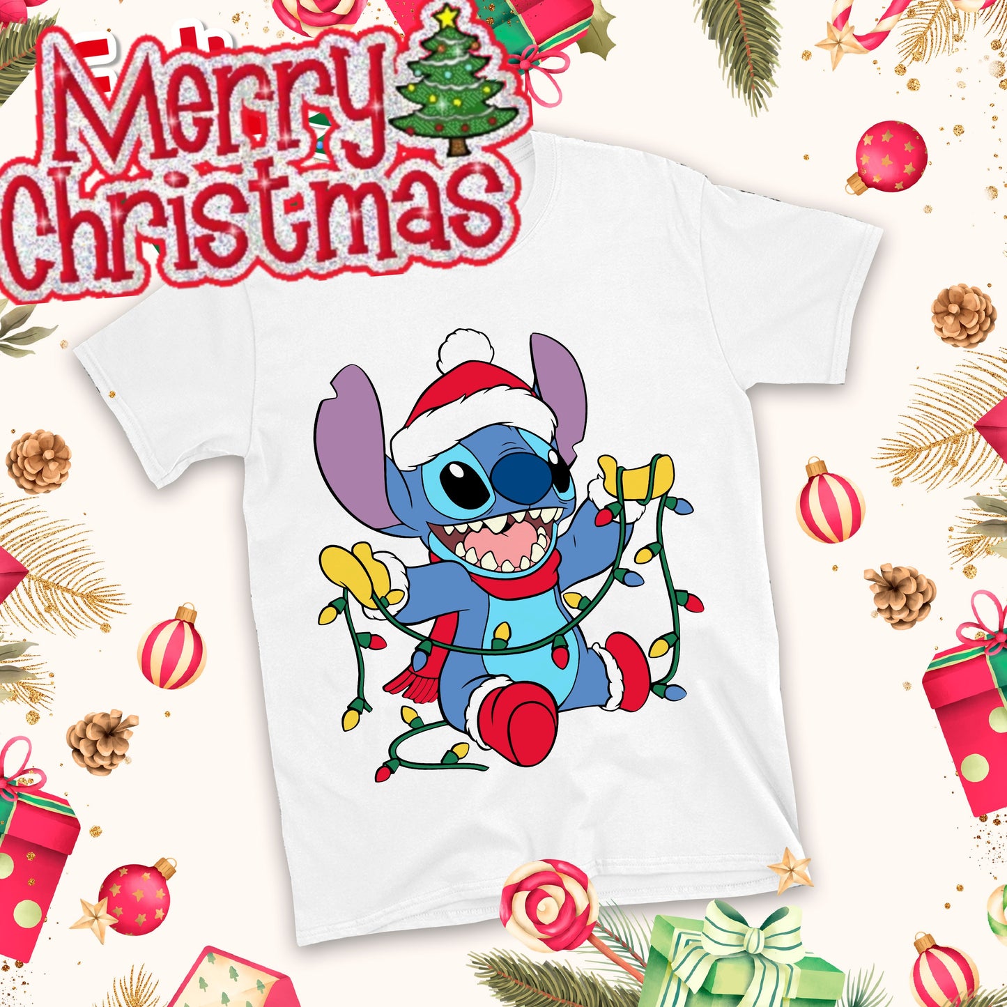 Christmas Cartoon Sublimation T-Shirt Images Bundle