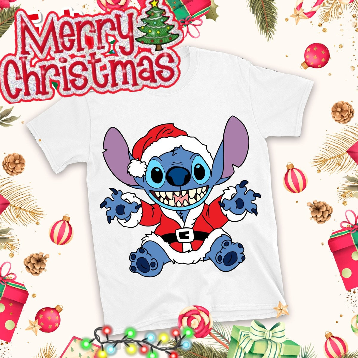 Christmas Cartoon Sublimation T-Shirt Images Bundle