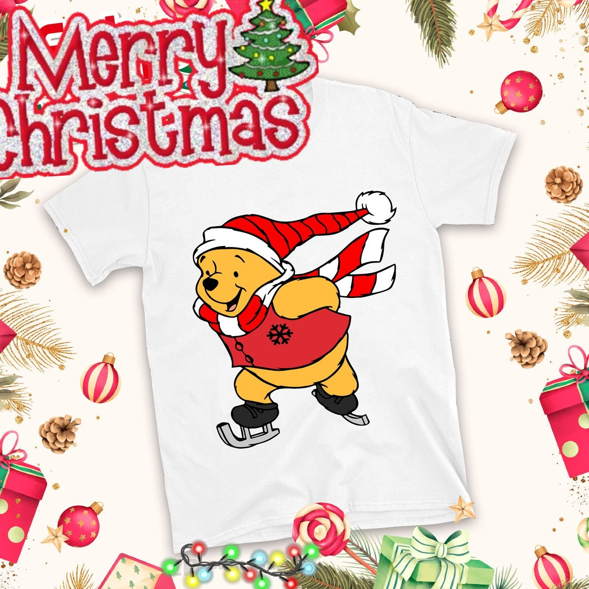 Christmas Cartoon Sublimation T-Shirt Images Bundle