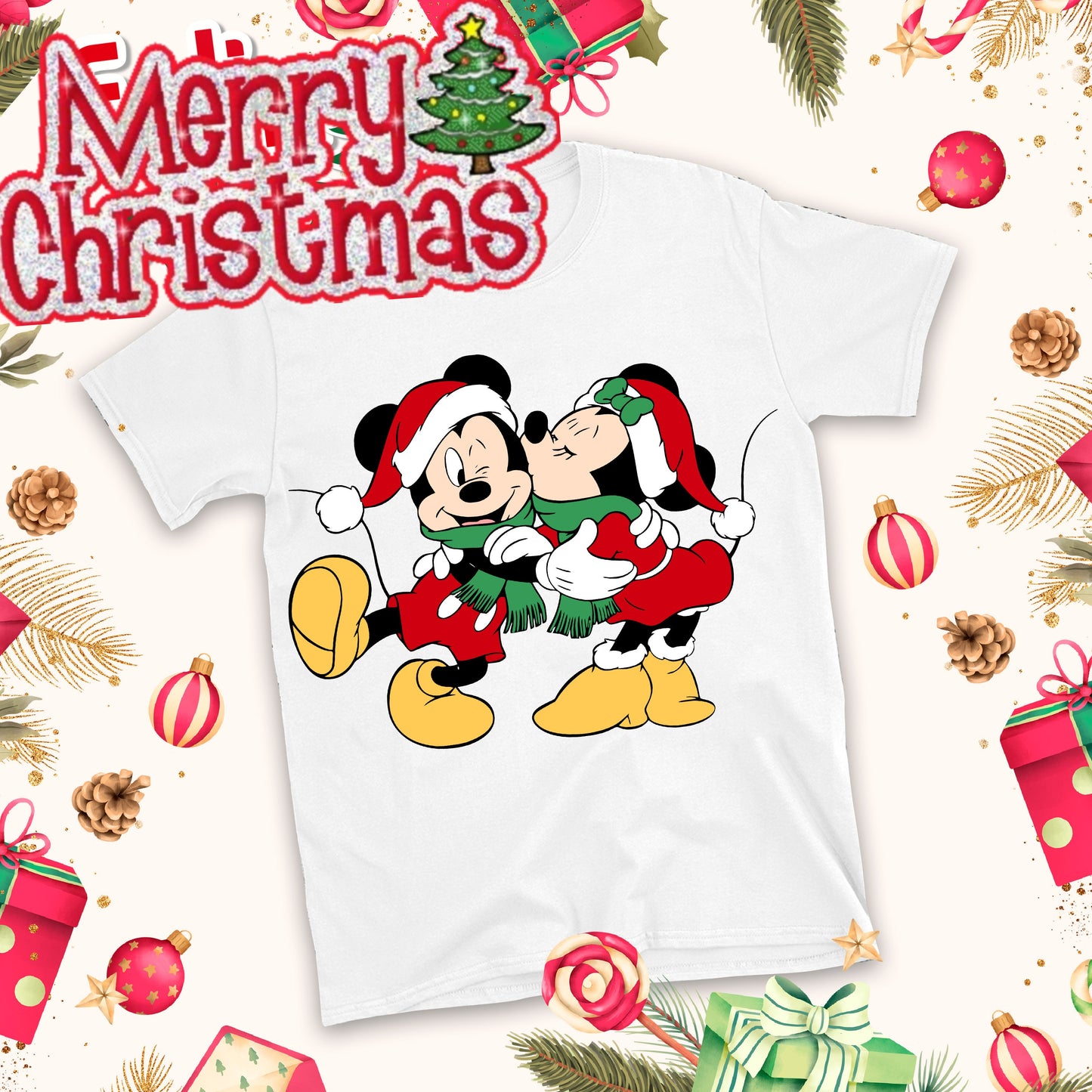 Christmas Cartoon Sublimation T-Shirt Images Bundle