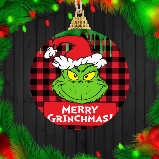 30+ Christmas Grinch Sublimation Ornament/Car Coaster Images Bundle