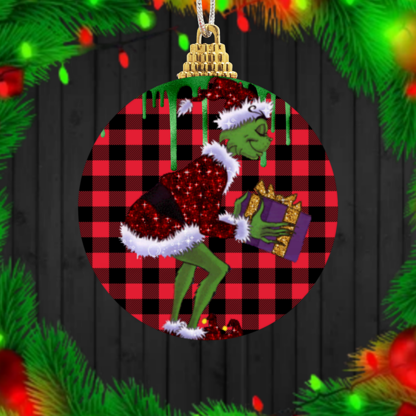 30+ Christmas Grinch Sublimation Ornament/Car Coaster Images Bundle