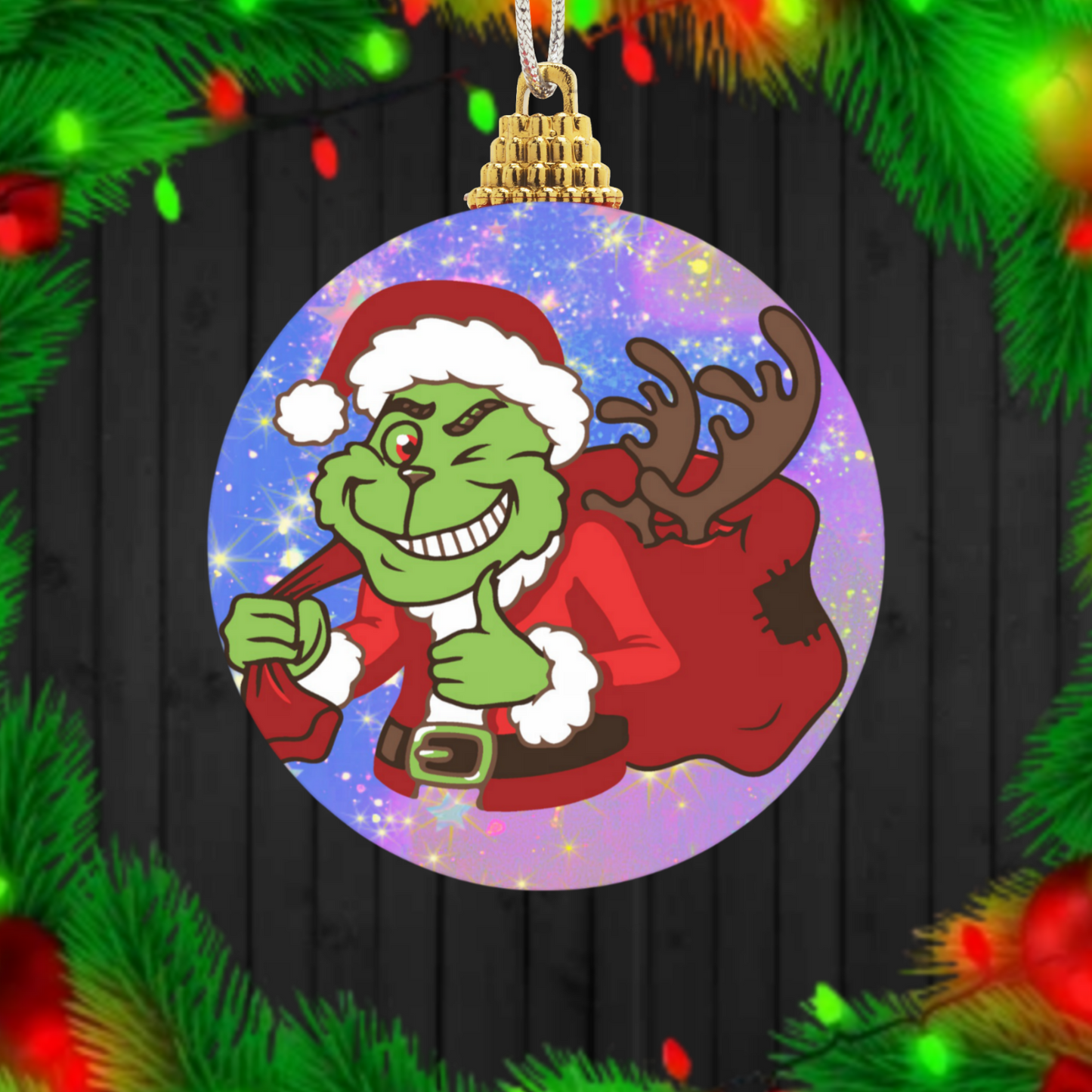 30+ Christmas Grinch Sublimation Ornament/Car Coaster Images Bundle