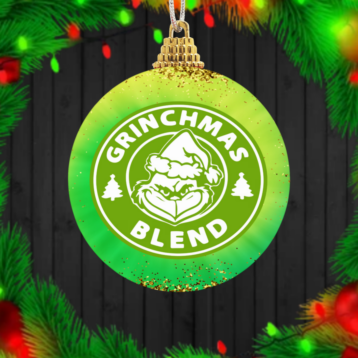 30+ Christmas Grinch Sublimation Ornament/Car Coaster Images Bundle