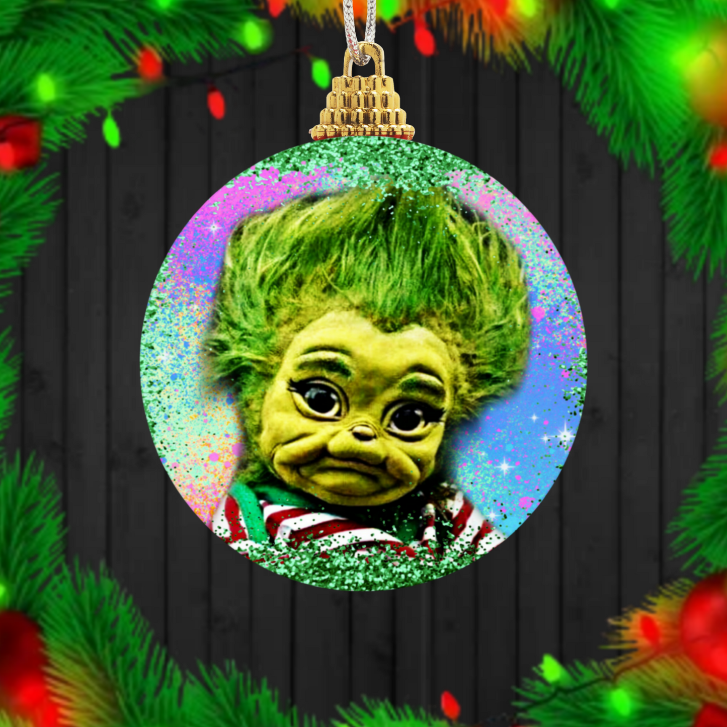 30+ Christmas Grinch Sublimation Ornament/Car Coaster Images Bundle