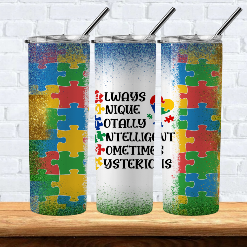 Autism Sublimation 20oz Tumbler Images Bundle